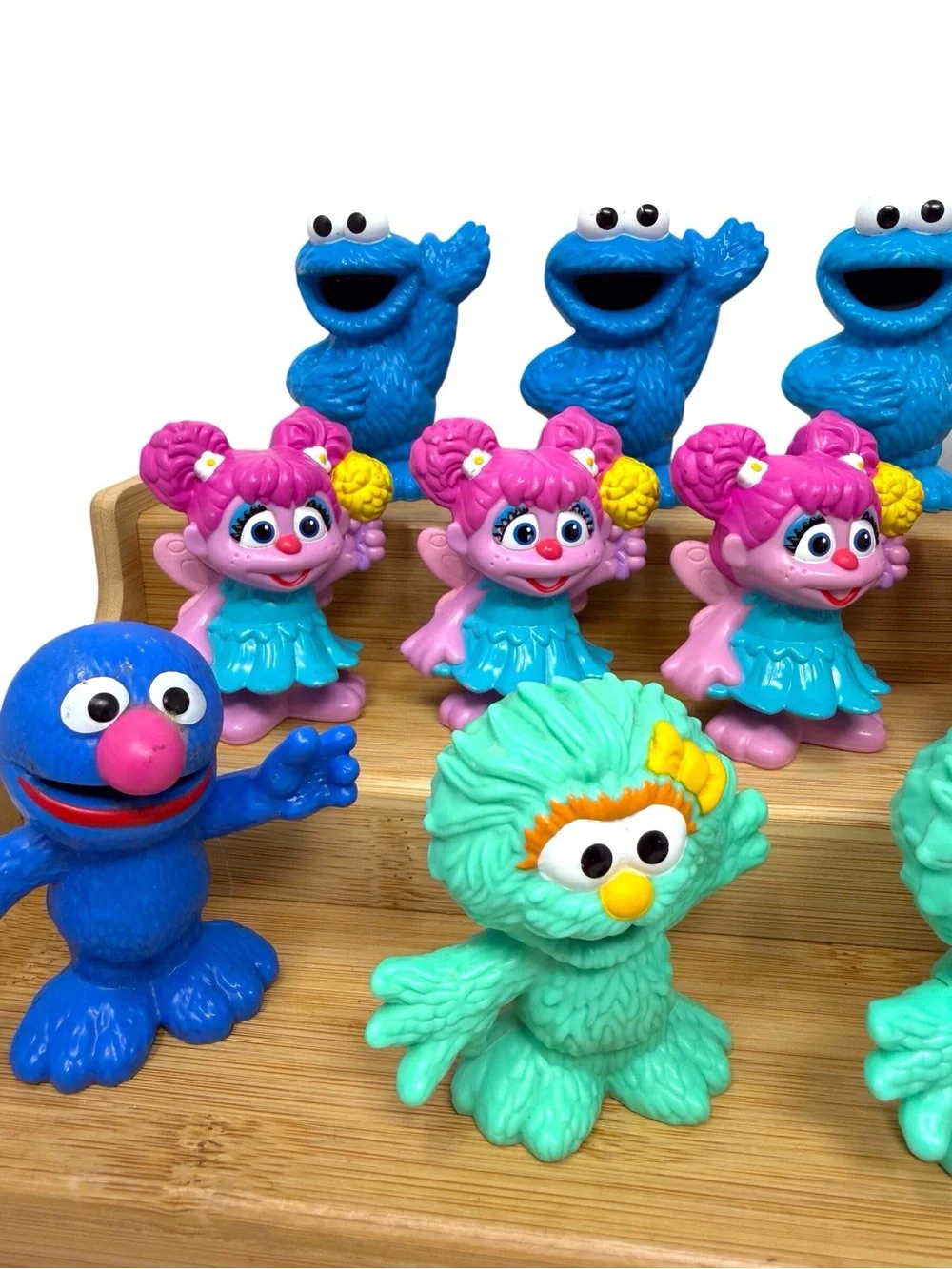 Lot of 16 Sesame Street Workshop Hasbro Hard Plastic Figures 3”-3.5”